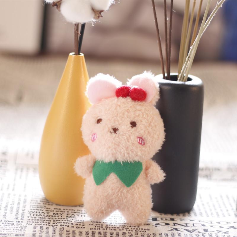 Cartoon Cute Small Bear Plush Toy With Pp Cotton Filling For Backpack Accessories