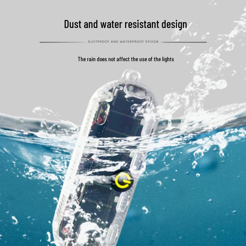 Waterproof LED Solar Strobe Warning Light for Motorcycles, Electric Vehicles, and Cars