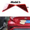 Car LED DRL Reflector Lamp Rear Fog Rear Bumper Brake Light For Toyota C-HR CHR 2016-