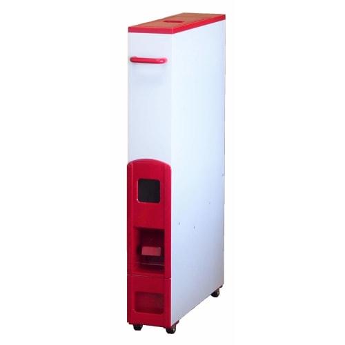 SAMICK Slim Rice Dispenser (Rice Container) for Wash-Free Rice, 12kg, RE-280-3RW, Red/White