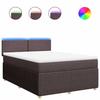 Exclusive House - Slatted Bed Base with Mattress Dark Brown 140x190 Cm