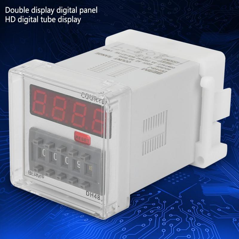 DH48J 220VAC Digital Counter Relay LED Display 1-999900 8-Pin Control Switch Y-LKUN Relay LED Counter Relay DH48J 220VAC Digital Counter Relay LED Display 1-999900 8-Pin Control Switch Y-LKUN Relay LED Counter Relay