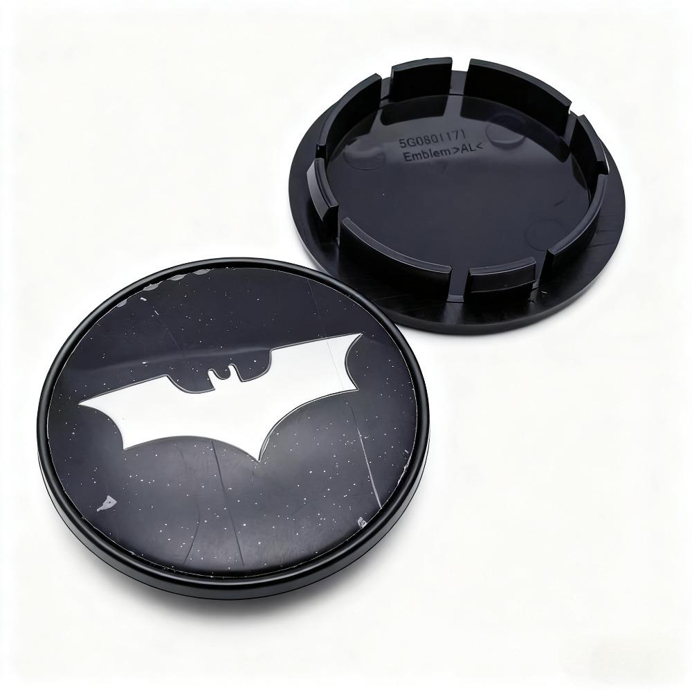 4pcs BAT Logo Emblem Badge Car Wheel Center Caps 65MM (56MM ID) Wheels Hub Cap Rim Hubcaps Cover Replace Car Styling Accessories