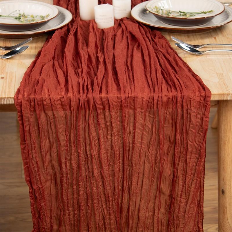 Sheer Voile Table Runner Wedding Birthday Party Decor