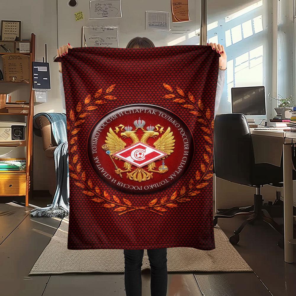 1PC Spartak Moscow Spirit Blanket, High quality Comfortable for All Seasons, Home Decor, Warmth and Comfort