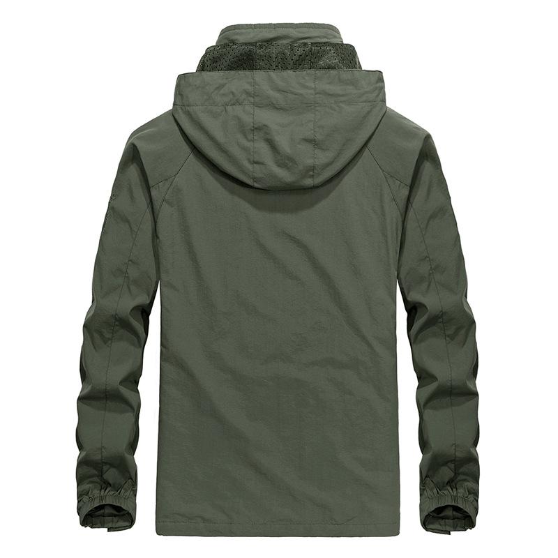 Men's Trench Coat Autumn Thin Trench Coat Single-layer Outdoor Waterproof and Windproof Jacket