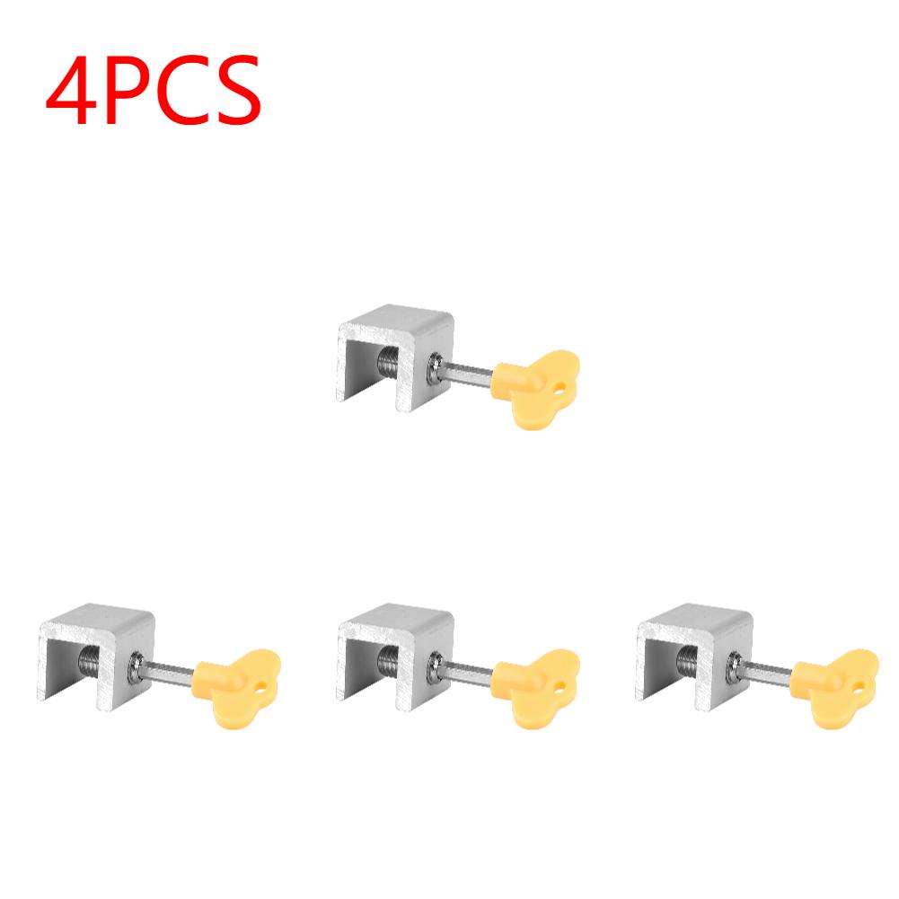 1-10Pcs Anti-theft Door Window Lock Aluminum Alloy Window Lock Stopper Sliding Door Baby Kids Child Safety Doors Lock
