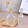 1 stk 50 ml hjemmeglass blyfri karaffel med deksel for brennevin Scotch liten vinflaske glass drikkeflaske bartilbehør