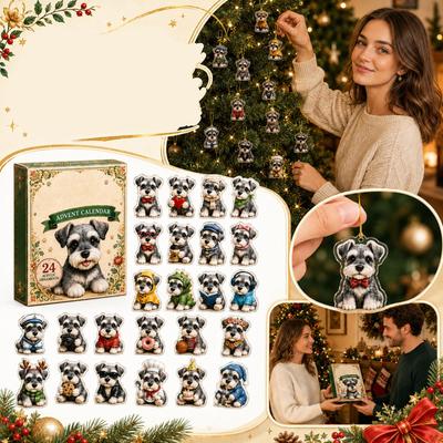 2D Flat Cute Countdown Calendar with Surprise for Dog Lovers