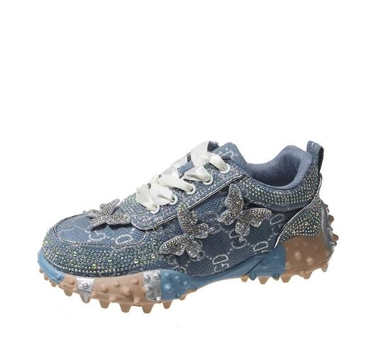 

Fashion Women s rhinestone sneakers fashion luxury rhinestone ladies shoes 2025 new outdoor thick sole women s vulcanized 35