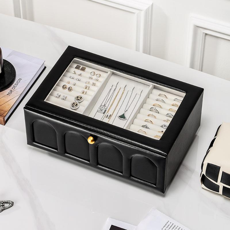 European Jewelry Storage Box Ring Necklace Bracelet Bracelet Jewelry Storage Large Capacity High-end Jewelry Storage Box