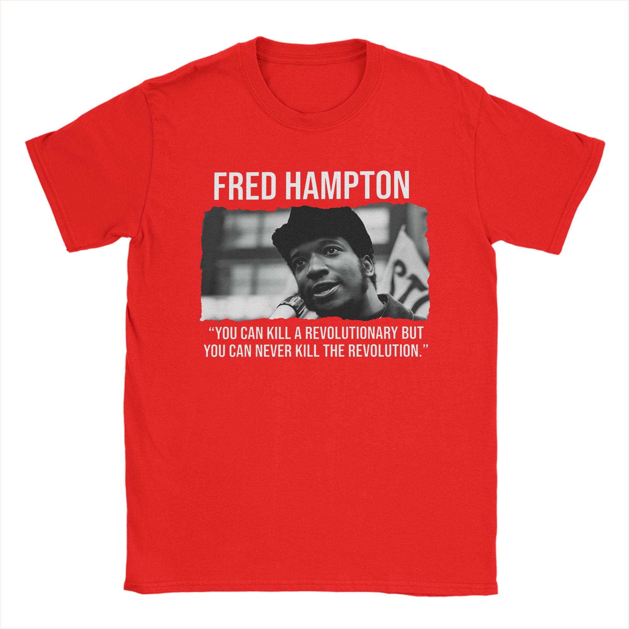 Fred Hampton   Black History TShirt Summer  Novelty T Shirts Unisex  Cotton Round Neck Oversize Tees ShortSleeved YK Tshirt S