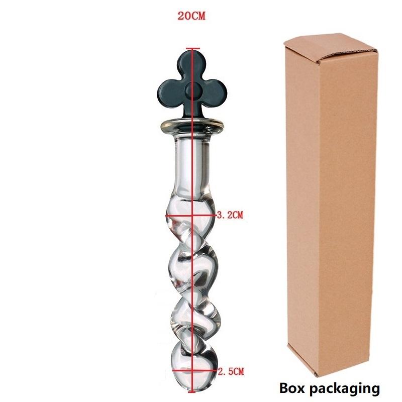 Glass Crystal Dildo Anal Plug Lesbian Sex Toy Vaginal Clitoral Stimulation Stick Smooth Sex Product For Female Masturbation