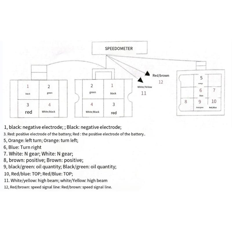 Universeller Motorrad-Tachometer Digitaler Geschwindigkeitsmesser Drehzahlmesser Armaturenbrett Instrumententafel Meter für EX5 Dream/EX5 Ipowed