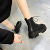 Autumn and Winter  Women's Leather Face Boots Outdoor Nonslip Walking Shoe Comfort Soft Soled Boots Casual Female Shoes