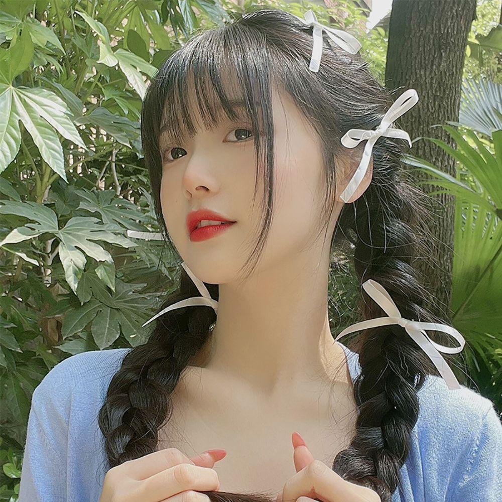 Cute Female Cloth Lolita Lace Balletcore Barrettes Bow Hairpin Hair Accessories Female Hair Clips