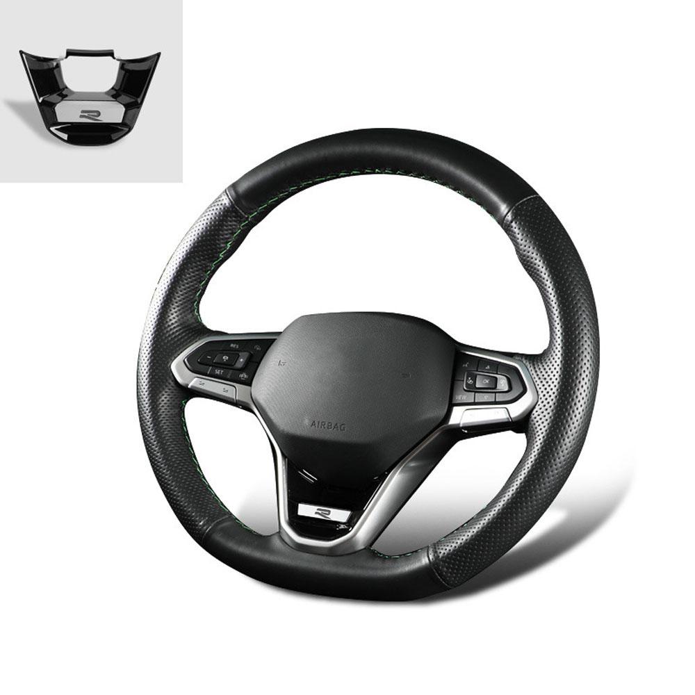 DOG1 ABS Car Badge Steering Wheel Sticker for Volkswagen VW RLINE POLO Golf MK4 Tiguan Passat MAGOTAN 4MOTION Jetta Touran