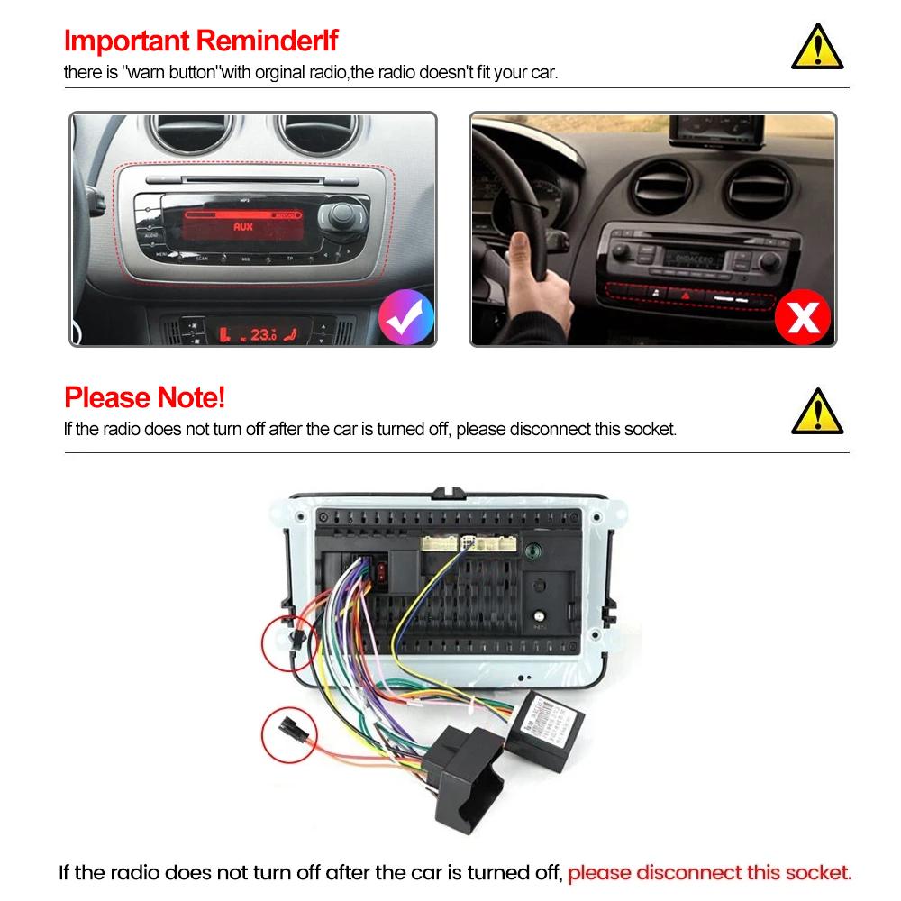Autoradio Android pentru Seat Ibiza MK4 6j 2009-2013 Carplay Player Multimedia Unitate Principală Autoaudio 2Din Stereo Auto Navigație GPS 2+32GB