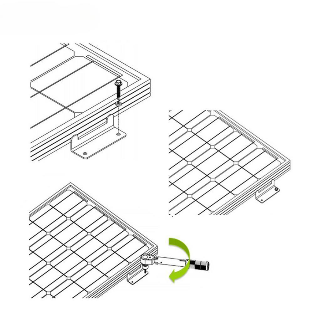 4PC/Set Z-type Units Using Solar Panel Mounting Bracket Racks Kit For RV Boat Off Grid Roof Solar panel aluminum alloy bracket