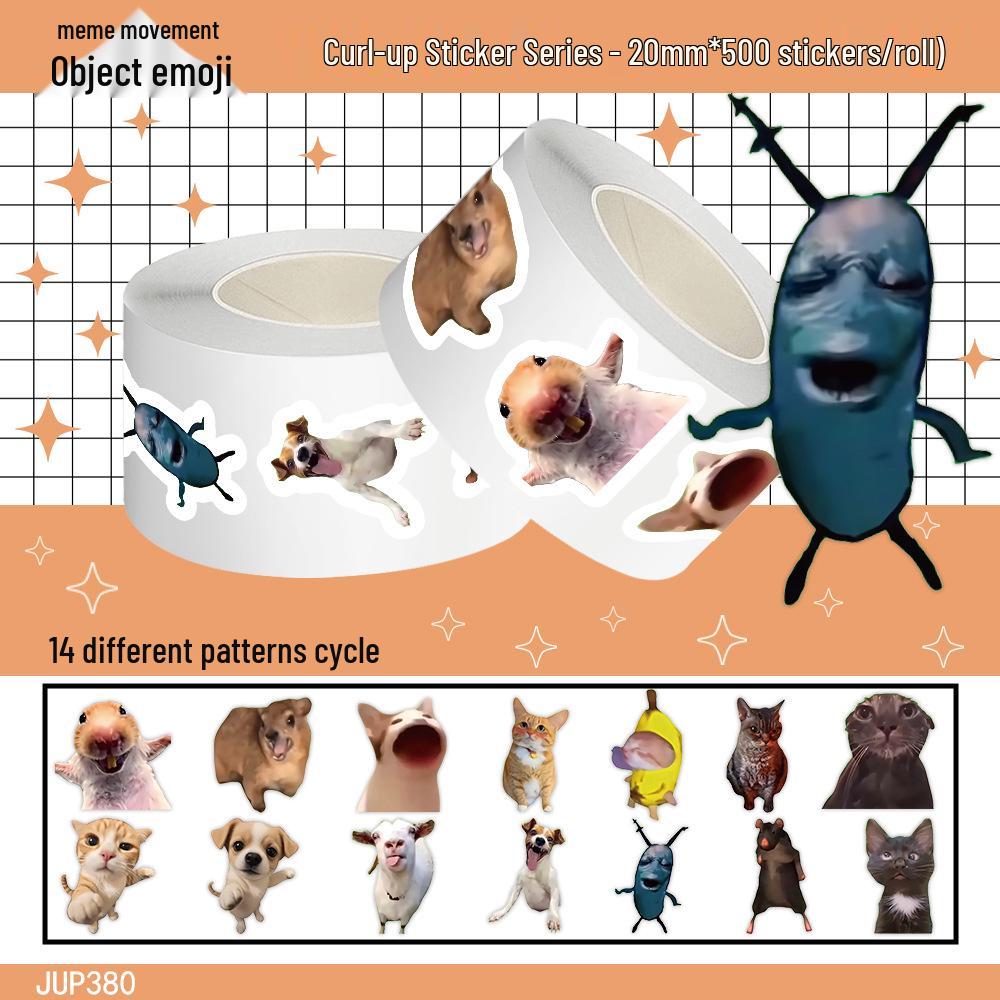 Cat Meme Sticker Roll: 500 Cute & Funny Stickers for DIY Projects, Phones & More