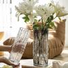 Vase Gletscher Vase Glas Transparent Blumenarrangement Rose Blume Wohnzimmer Esstisch Dekoration Flasche