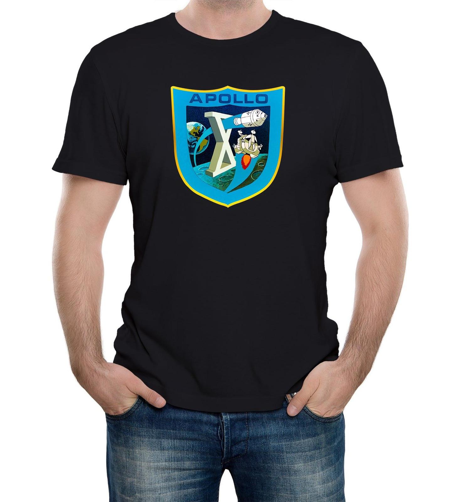 Reality Glitch Apollo 10 Mission T-Shirt Mens Womens Tees Top Space Science Astronaut Crew Badge Tee 4XL
