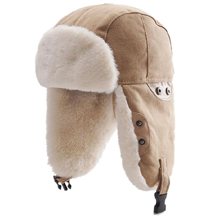 Winter Bomber Cap Plush Hat Lovers Outdoor Climbing Hat Windproof Padded Earmuff