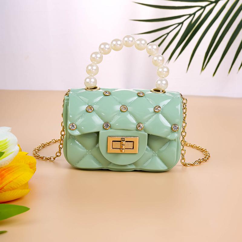 Summer Women's Argyle Pearl Handbag - Jelly Crossbody/Shoulder Bag