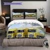 Future Blue Innovation Bedding (1 * duvet cover + 2 * pillowcase, without core) 2D Flat Duvet cover and pillowcase Bedding set Christmas birthday gift