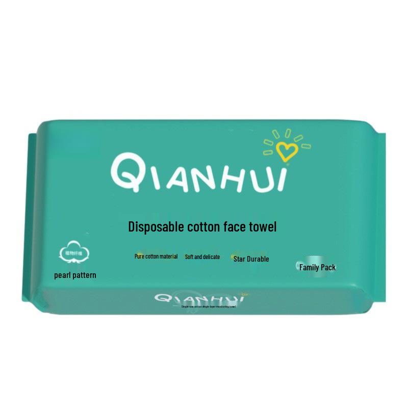 Engångs tjocka bomullshanddukar för ansiktet med pärlmönster - Mjuka och skonsamma för baby och hushållsbruk