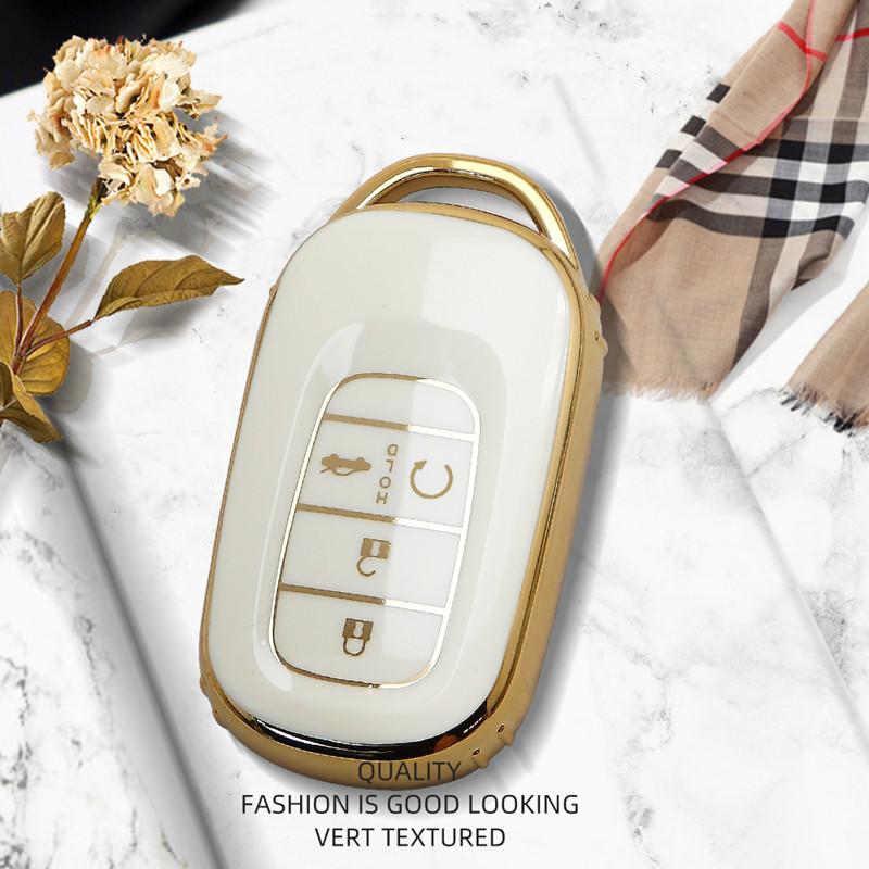 New Arrival Luxurious Remote Key Case Cover For Honda Civic 11 Accord Vezel 2022 Protective Shell Keychain Car