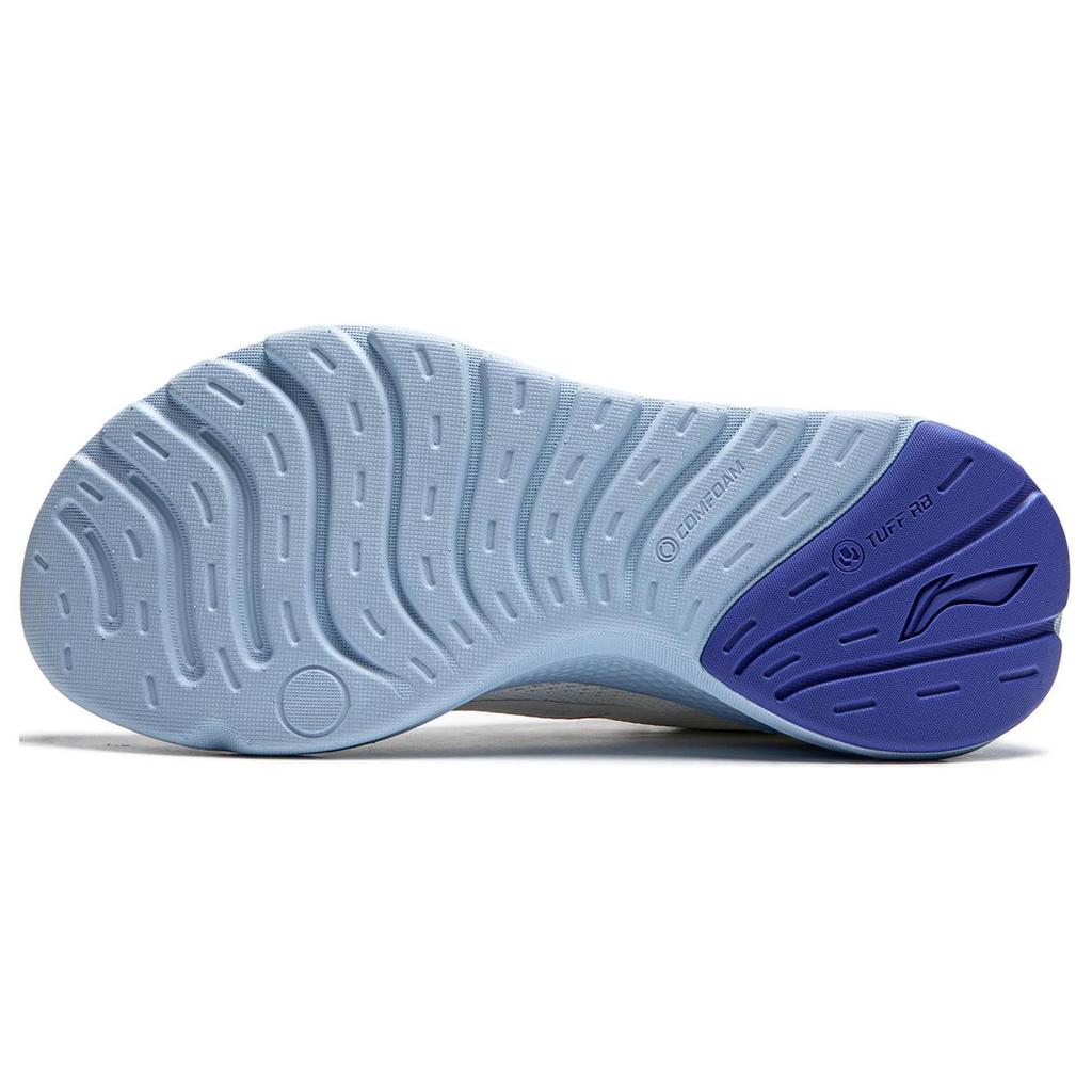 Li Ning Cushioning Abrasion Resistant Cushioning, Wear Resistant Low top Casual Shoes Women's White Blue AGLU260-2