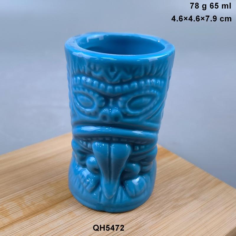 American Ceramic Relief Cup Hawaiian Cocktail Cup Grimace Cup Ceramic Tiki Cup Bar Tiki Cup