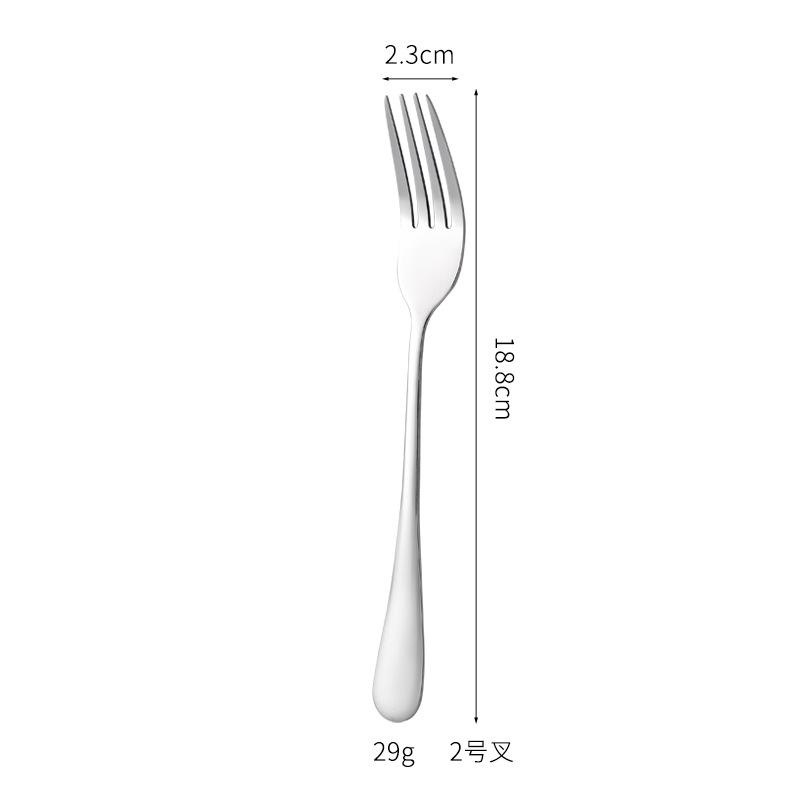 304 Stainless Steel Knife and Fork Spoon Thickened Tableware Dessert Round Spoon Pointed Spoon Western Food Steak Knife and Fork