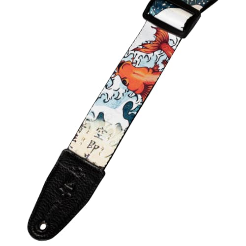 Levy's Leathers 2" Polyester Guitar Strap Sublimation - Printed with Original Artist Designs and Genuine Leather Edges (MPD2-016)