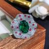 Jewelry Ring Jewelry Color Treasure Ruby Rose High Sense Women'S Light Luxury