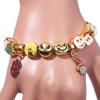 Golden Nightmare Before Christmas Jack & Sally Pumpkin Prince Halloween Bracelet