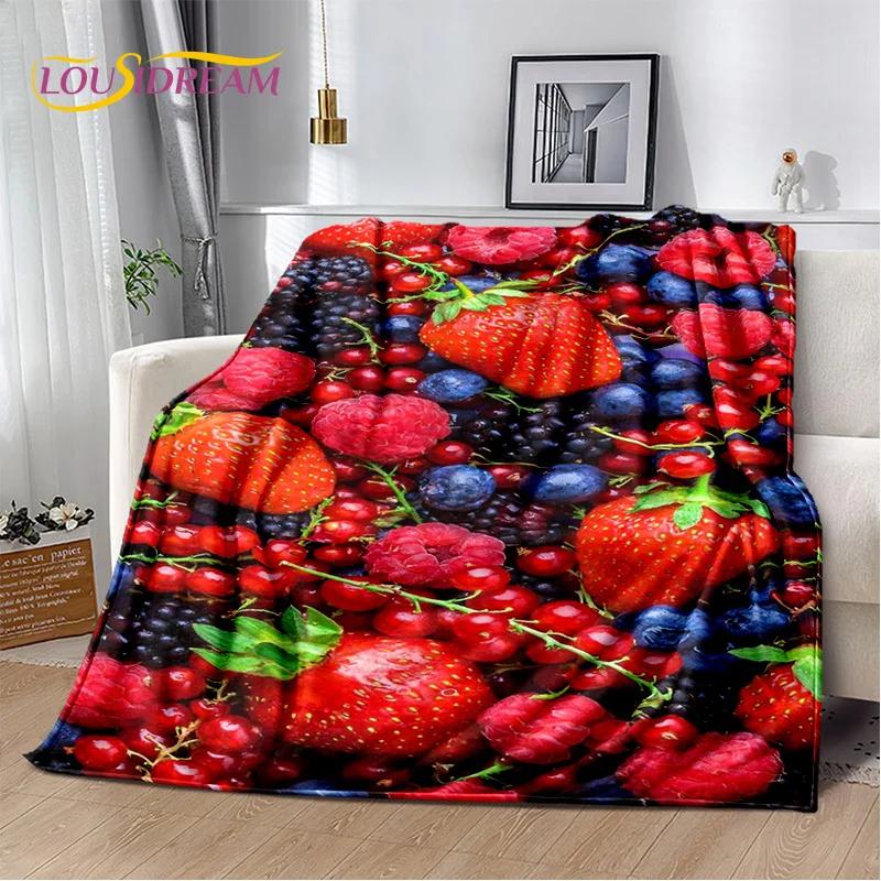 Cartoon Cute Fruit 3D Printing Blanket,Soft Throw Blanket for Home Bedroom Bed Sofa Picnic Travel Office Rest Cover Blanket Kids