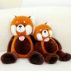 Plush Brown Raccoon Toys Animal Stuffed Dolls Bedroom Decorations Gifts Kids