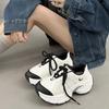 Paris fashion dad shoes women's autumn 2025 new mesh breathable thick sole heightening color matching casual sports shoes