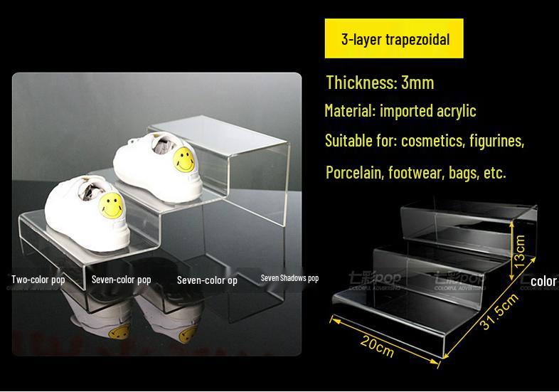 Transparent Acrylic Shoe Display Stand for Adult and Child Shoes