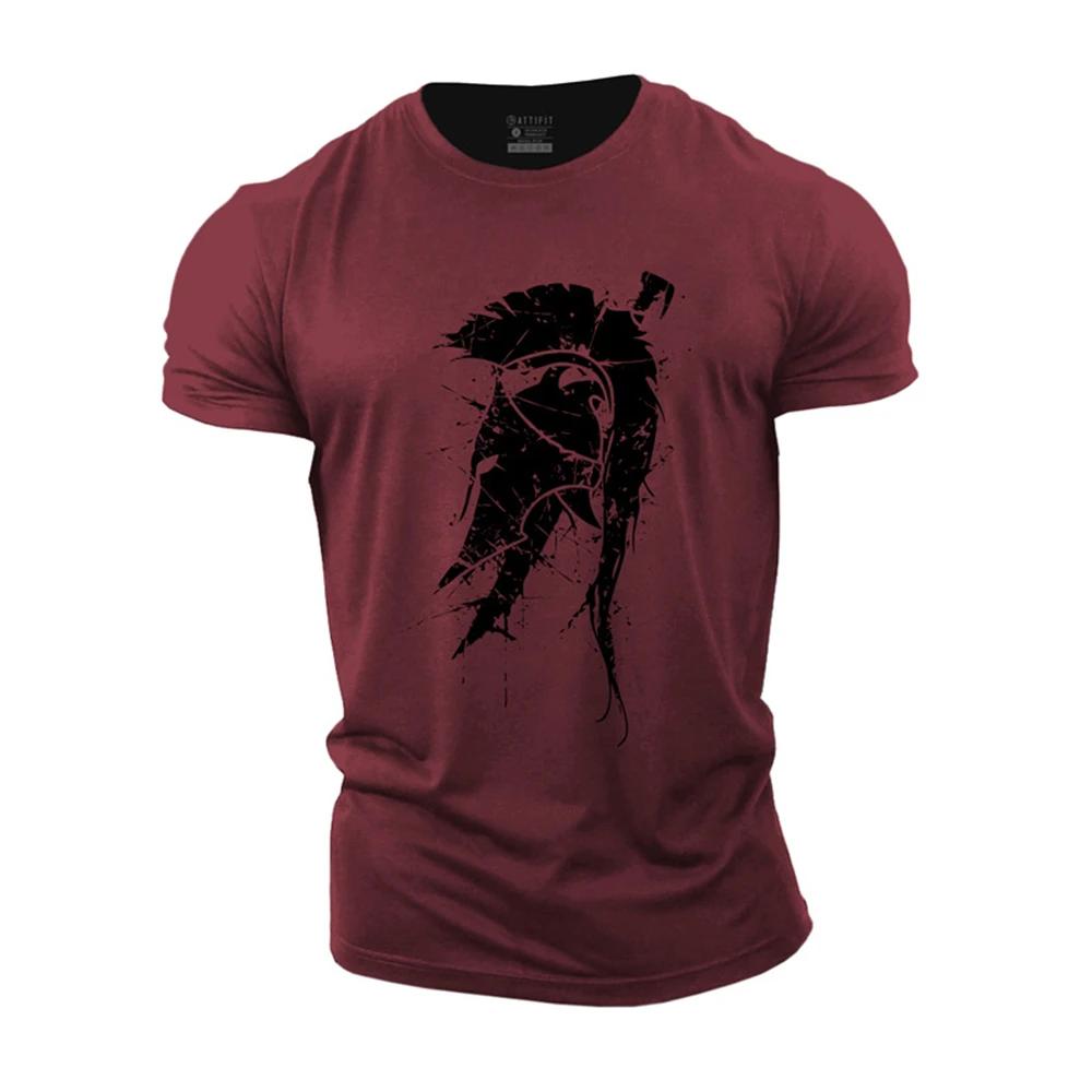 Summer Round Neck 3D Print T-shirts Fitness Sports Tops Fashionable Casual Short Sleeved Men's T-shirts
