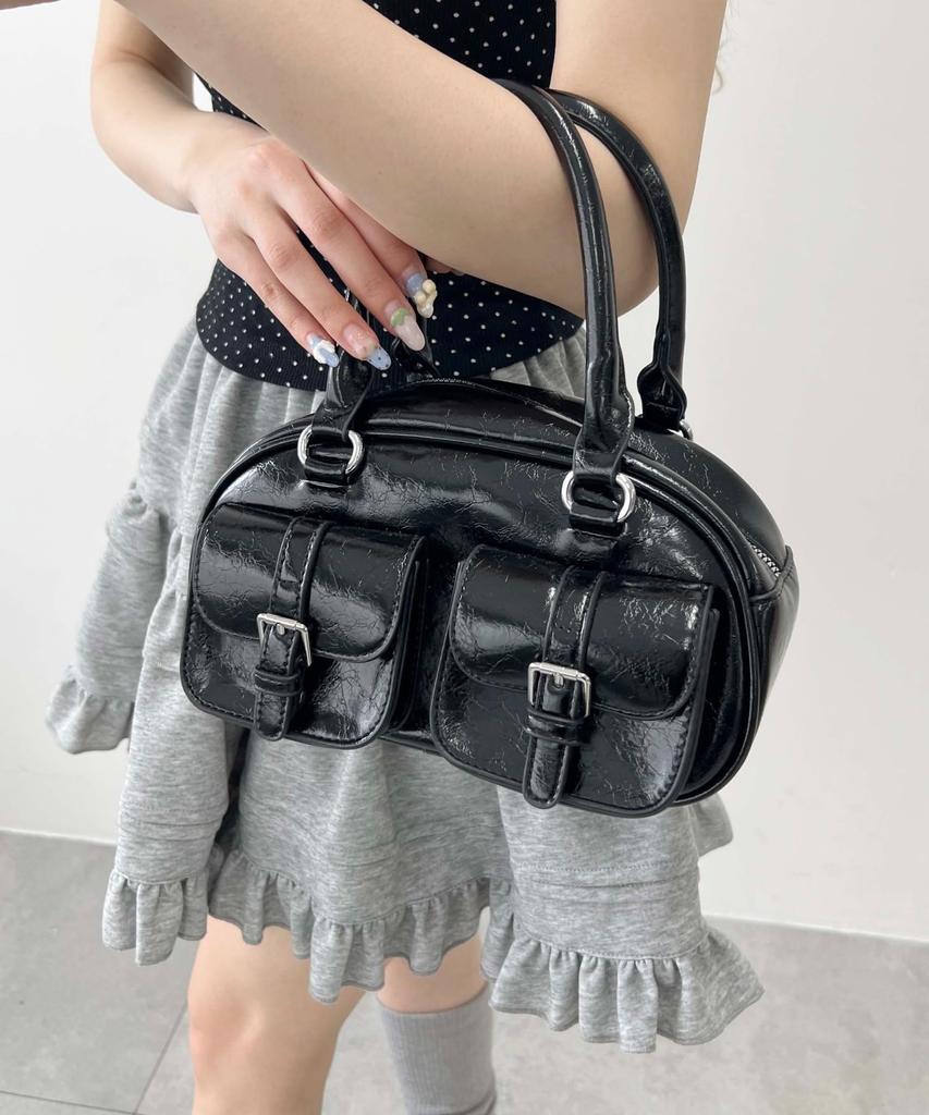 WEGO PHILLY Belt Pocket 2-Way Shoulder Bag, Girly, Women's, Size F, Black