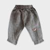 Boys' Cotton-Linen Elastic Waist Pants for Small & Medium Kids – Solid Color, Lightweight, Mosquito-Repellent Trousers