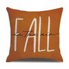 Thanksgiving Linen Pillowcase Autumn Pumpkin Print Pillow Cushion Cover