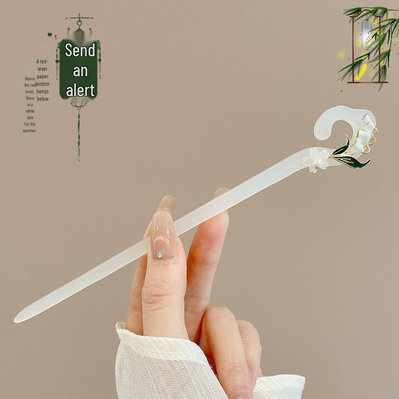 Ancient Chinese-Style Hanfu Hair Accessories: Elegant Updo Hairpins with Tassels for Women