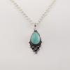 Amazonite Gemstone 925 Sterling Silver Statement Pretty Pendant 1.5" For Engagement Gift PP-70-26