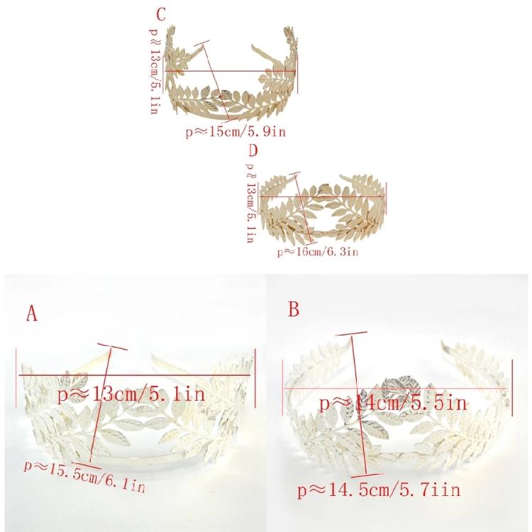 Halloween Kopfschmuck Blatt-Haarbänder Braut Griechisches Blumiges Haaraccessoire für Kostümpartys Modischer Look