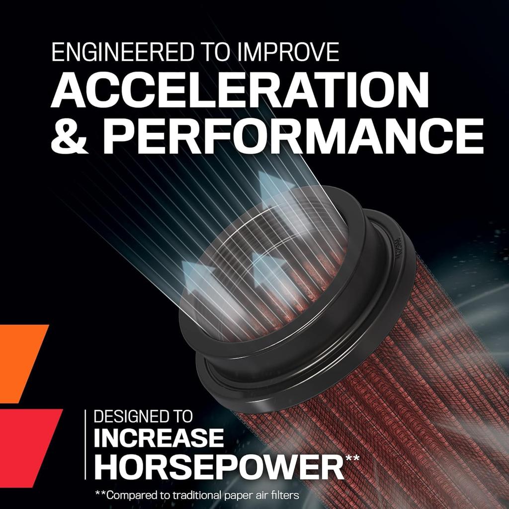 K&N Universal Clamp-On Air Intake Filter: High Performance, Premium, Washable, Replacement Air Filter: Filter