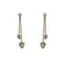 Personality 111 silver needle design sense love fringed earrings women, temperament light luxury high sense long earrings earrings